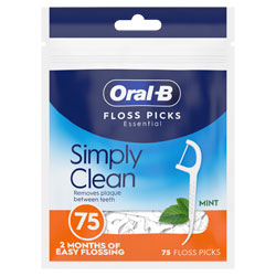ORAL B ESSENTIAL SIMPLY CLEAN FLOSS PICKS