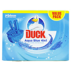 TOILET DUCK 4 IN 1 RIM BLOCK TWIN AQUA
