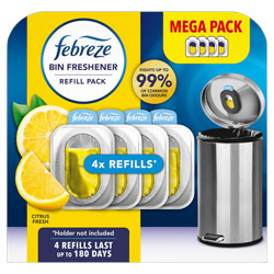FEBREZE BIN FRESHENER REFILLS CITRUS FRESH