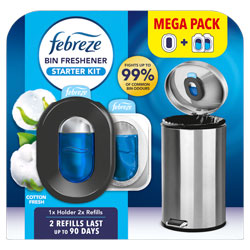 FEBREZE BIN FRESHENER STARTER KIT COTTON FRESH