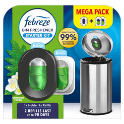 FEBREZE BIN FRESHENER STARTER KIT OUTDOOR FRESH