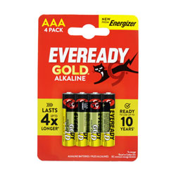 EVEREADY GOLD BATTERIES ALKALINE AAA