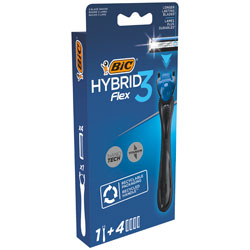 BIC FLEX 3 HYBRID RAZOR + 4 BLADES