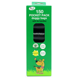 TIDYZ 150 DOGGY BAGS POCKET PACK REFILLS