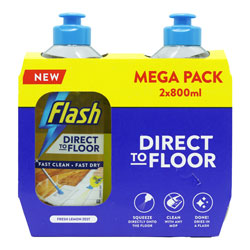 FLASH DIRECT TO FLOOR CLEANER TWIN PACK LEMON