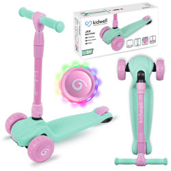 KIDWELL SCOOTER 3WHEEL LIGHT UP MINT/PINK