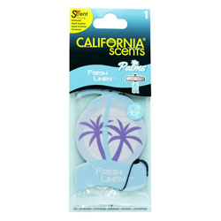 CALIFORNIA SCENT PALMS CAR FRESHENER FRESH LINEN