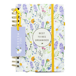 FLORAL SPIRAL ORGANISER & PEN