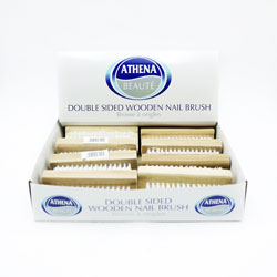 ATHENA NAIL BRUSH WOODEN IN DISPLAY