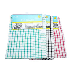 TEA TOWEL MONO CHECK