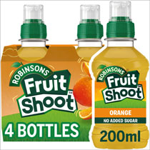 FRUIT SHOOT NO ADDED SUGAR ORANGE 4PK