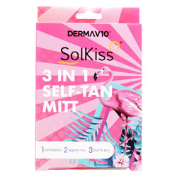 DERMA V10 SOLKISS 3IN1 SELF TANNING MITT