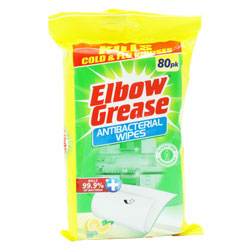 Elbow Grease Wipes Antibacterial Bio Lemon